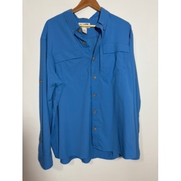 Duluth Pack Other - Duluth Trading Co‎ Untucked XL Blue Long Sleeve Fishing Shirt Vented Button Down